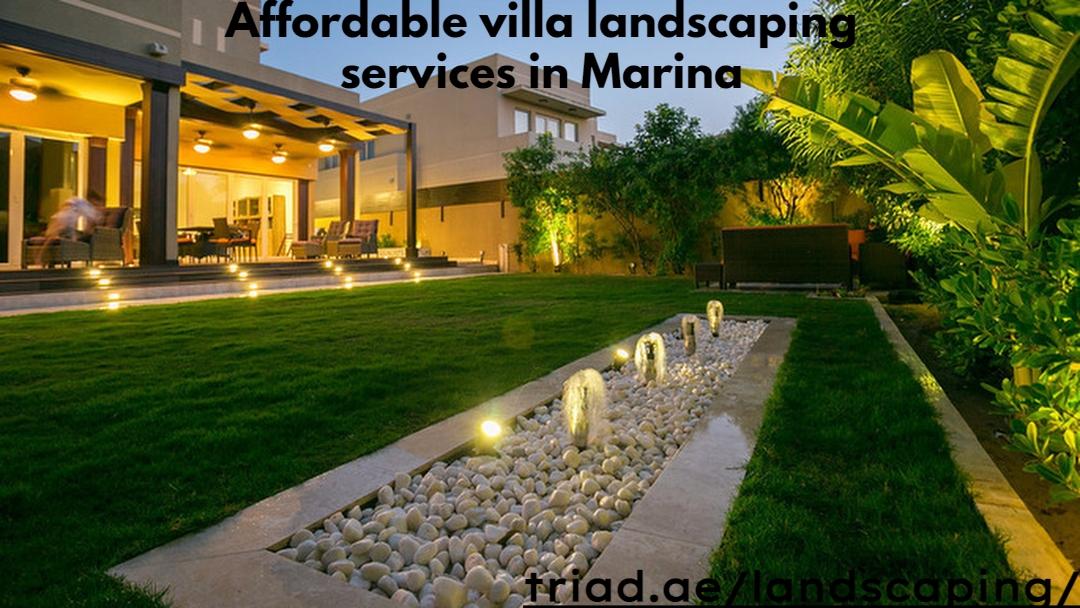 Expert villa garden design in Marina